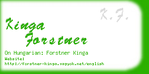 kinga forstner business card